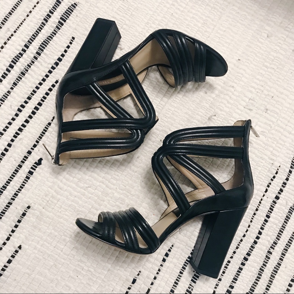 Michael Kors Black Block Heel